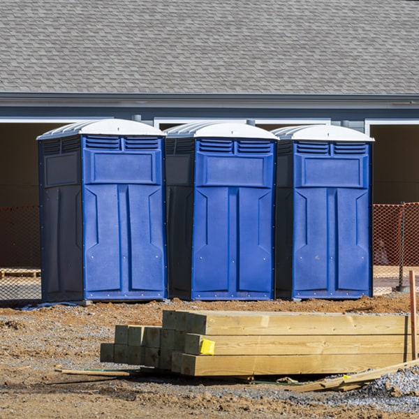 what is the expected delivery and pickup timeframe for the portable toilets in Toppenish Washington